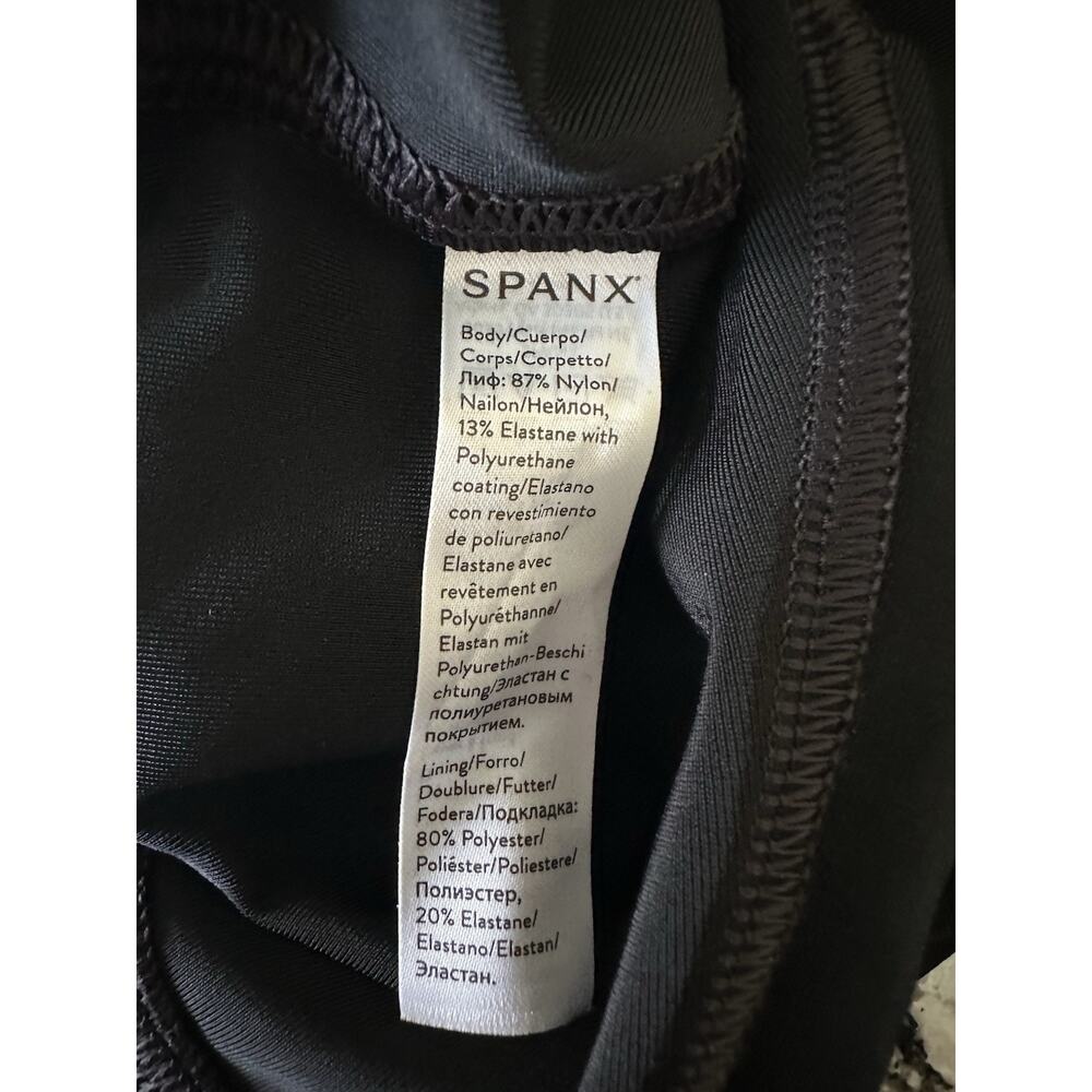 Spanx Faux Leather Leggings Womens Size M Black High Rise Shaping Edgy NEW - Picture 10 of 11